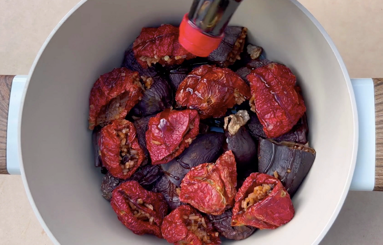 Rice Stuffed Sun Dried Veggies