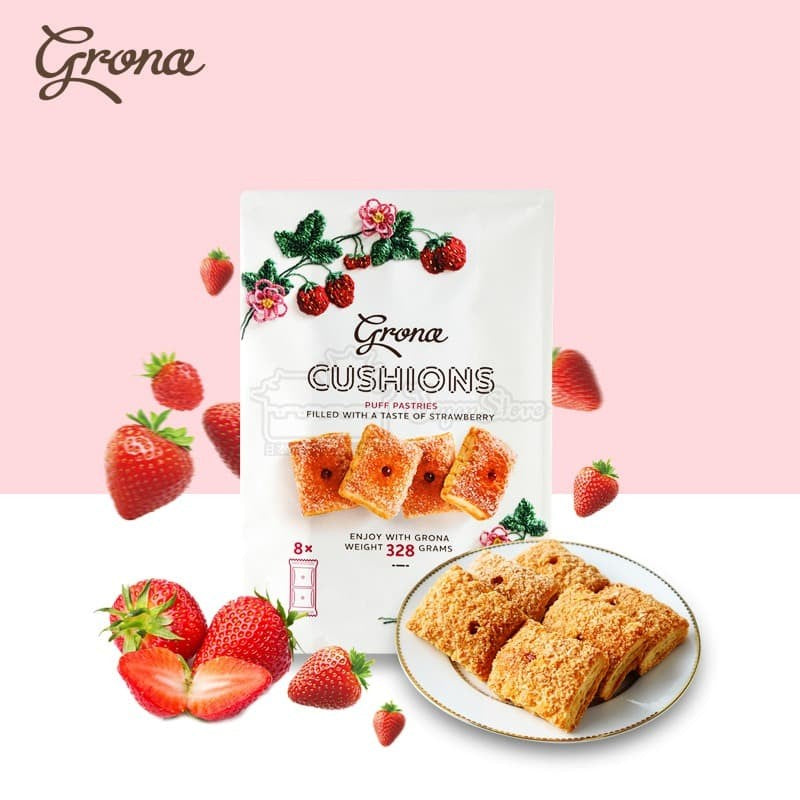 Grona Cushions Puff Pastry 328g - Strawberry
