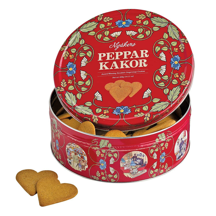 Nyakers Ginger Hearts Red Tin 400g