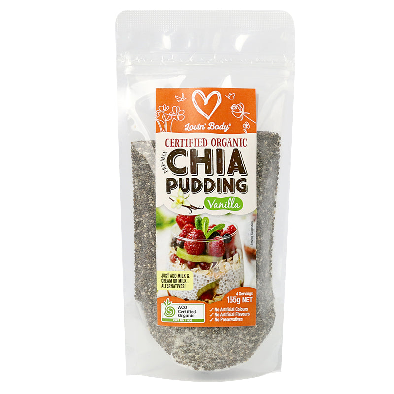 Certified Organic Pre-Mix Vanilla Chia Pudding 155g