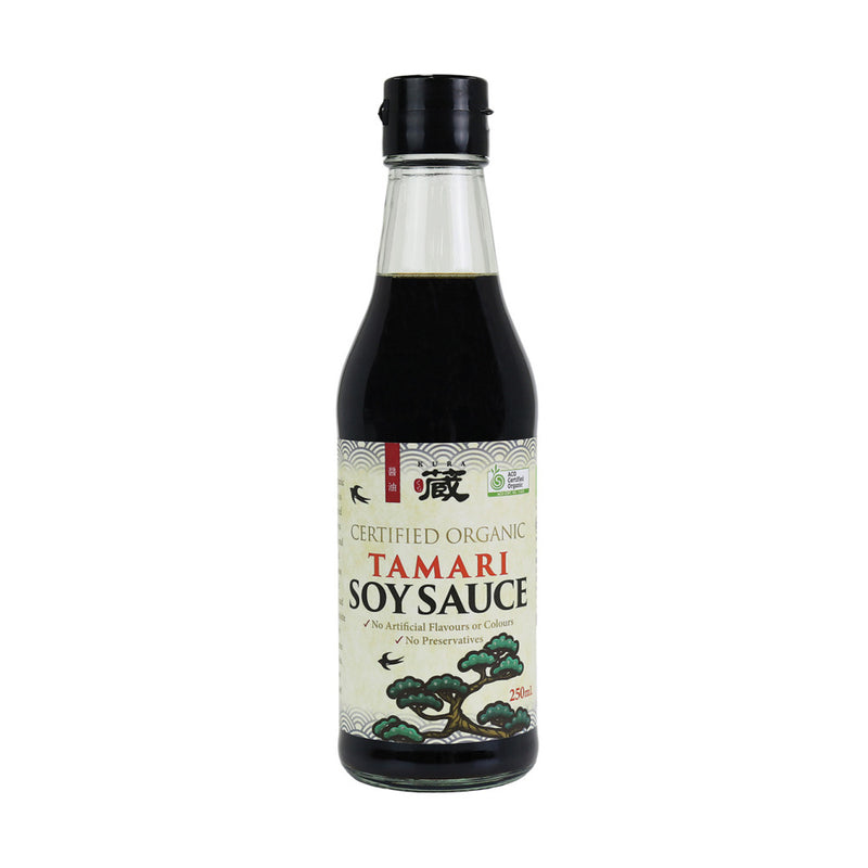 Kura Certified Organic Tamari Soy Sauce 250ml