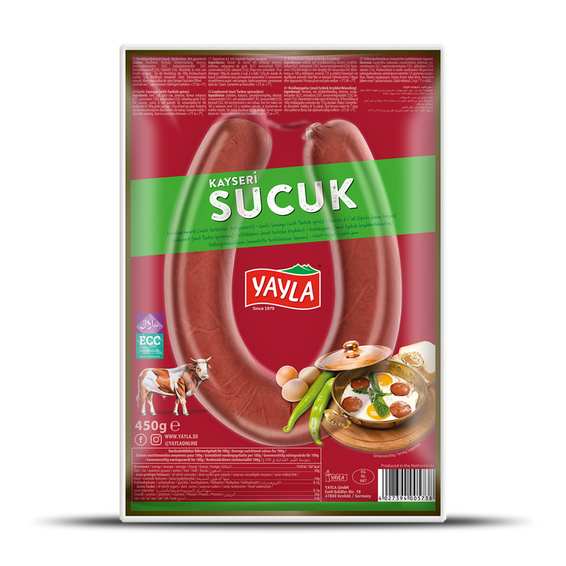 Yayla Sucuk Turkish Salami Sausage - 500g