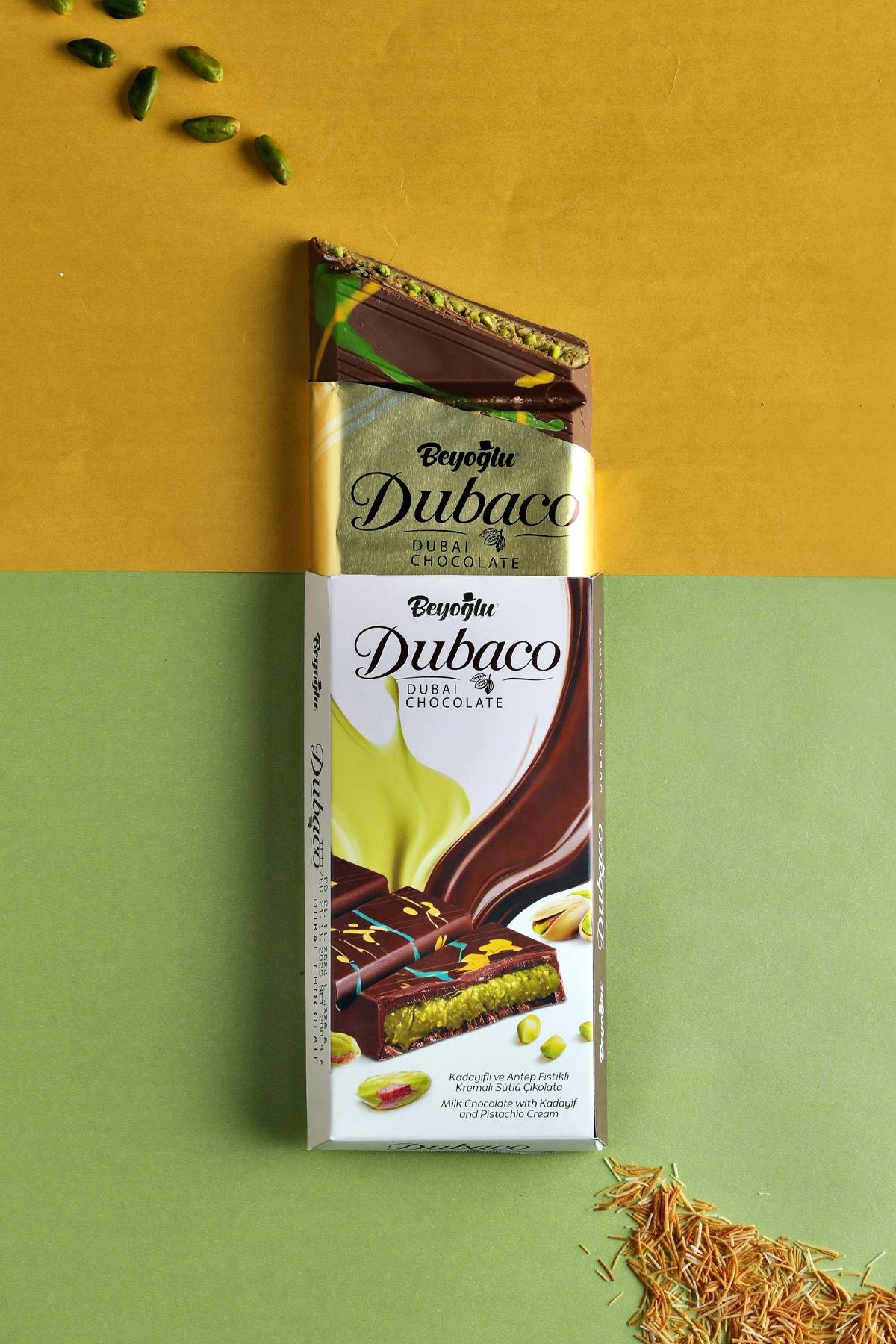 Beyoglu Dubaco Dubai Chocolate with Pistachio and Kadaifi 95g