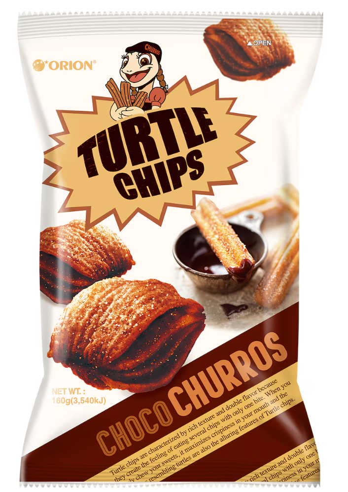 Orion Turtle Chips Choco Churros 160g