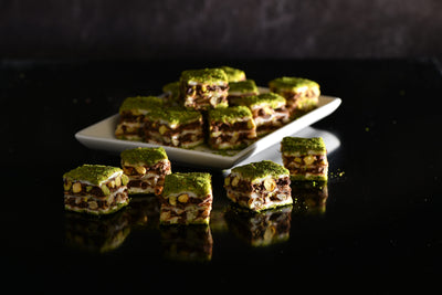Cake  Turkish Delight Pistachio Powder with Chocolate and Pistachios