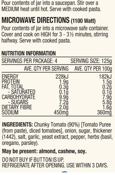 Leggo's Napoletana with Chunky Tomato Garlic & Herbs Pasta Sauce | 500g