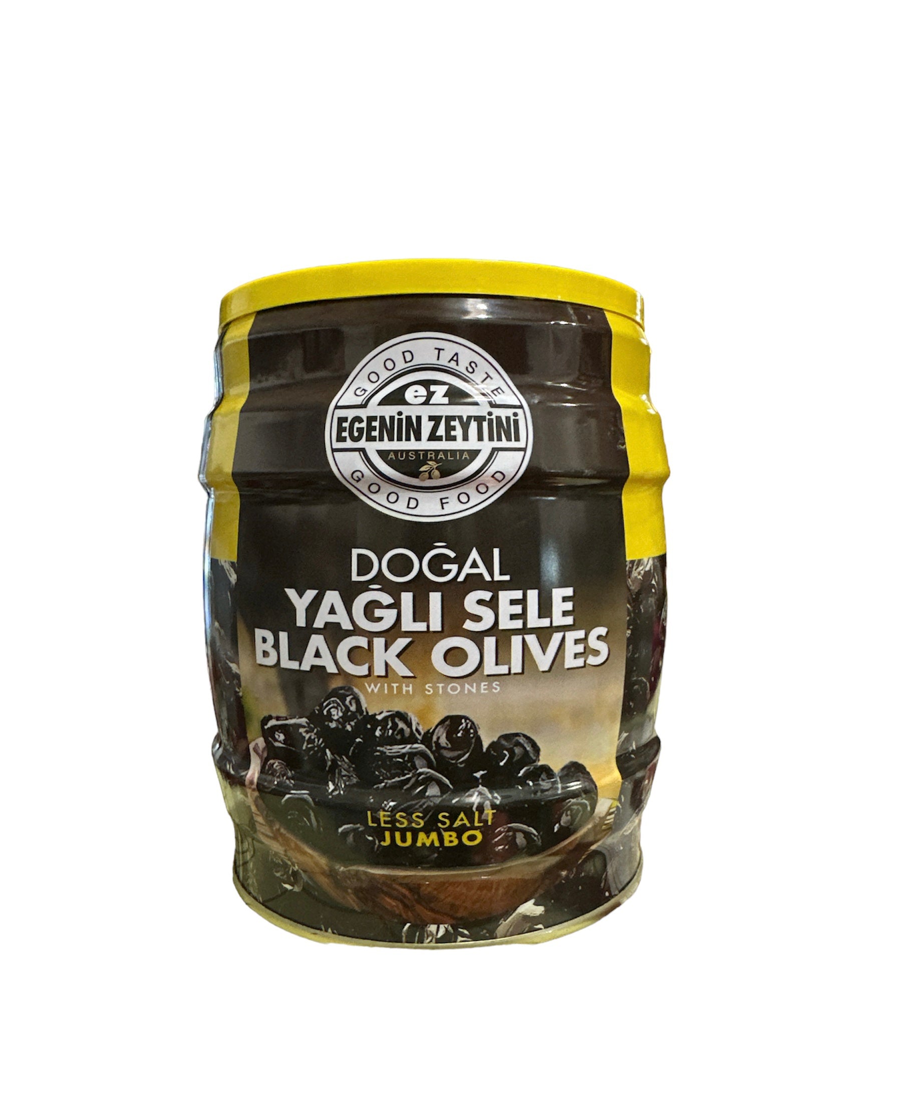 Natural Oiled Sele Black Olives - 885g