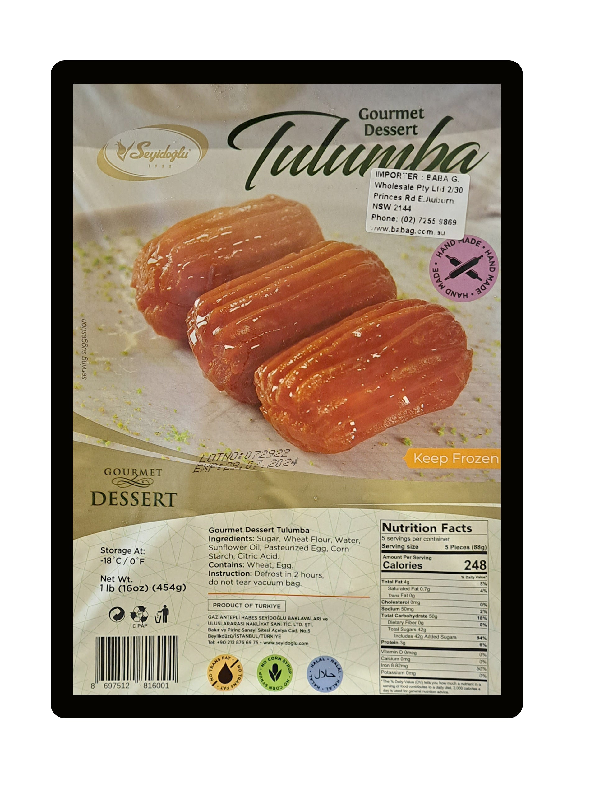 Seyidoglu Gourmet Dessert Tulumba 454g