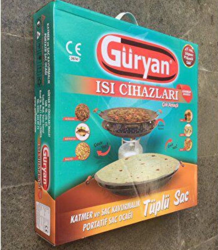 Güryan Tüplü SAC - 45 cm, Guryan Dough Furnace (Katmer, Yufka Sheet)
